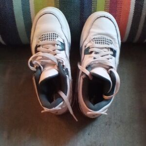 Jordan  White and Blue Sneakers